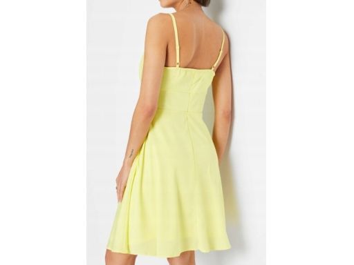 B.P.C sukienka limonka z lejącym dekoltem r.38