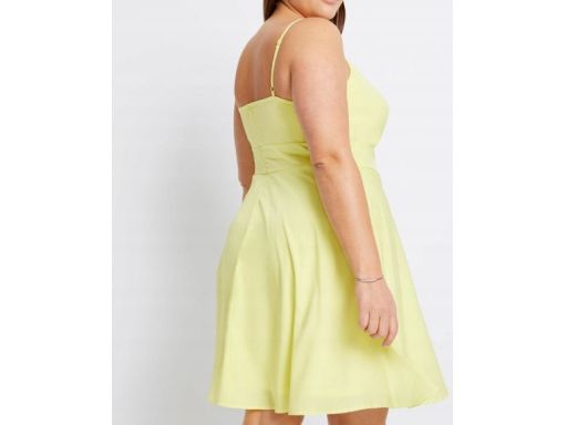 B.P.C sukienka limonka z lejącym dekoltem r.38
