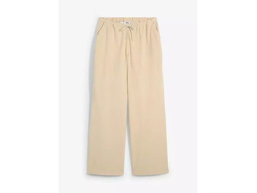 B.P.C spodnie sztruksowe luźne proste beżowe r.42