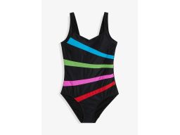 B.P.C kostium silnie modelujacy czarny w kolorowe paski r.44