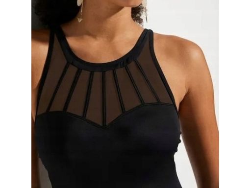 B.P.C. kostium kąpielowy modelujący czarny z siateczką r.44