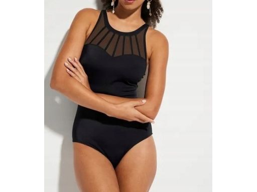 B.P.C. kostium kąpielowy modelujący czarny z siateczką r.44