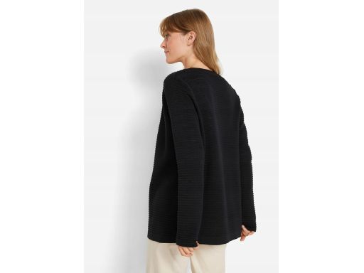 B.P.C sweter bez zapięcia prążkowany czarny r.32/34