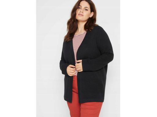 B.P.C sweter bez zapięcia prążkowany czarny r.32/34