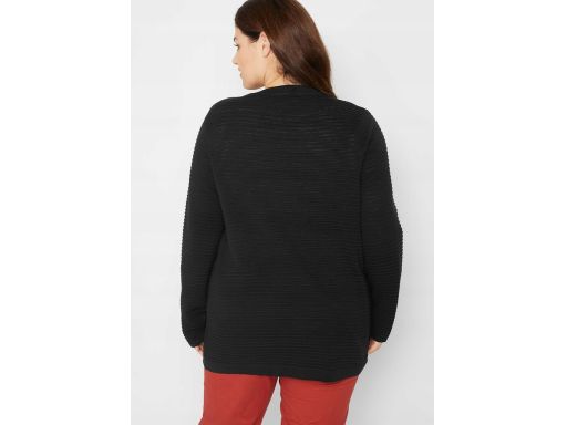 B.P.C sweter bez zapięcia prążkowany czarny r.32/34