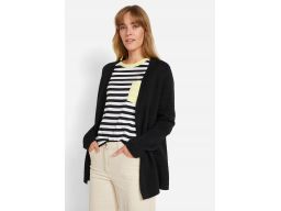 B.P.C sweter bez zapięcia prążkowany czarny r.32/34