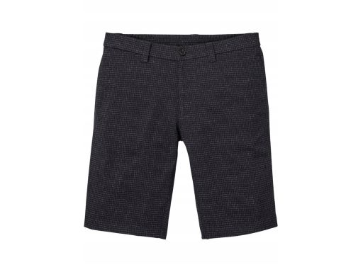B.P.C bermudy męskie czarne w białą kratkę r.56