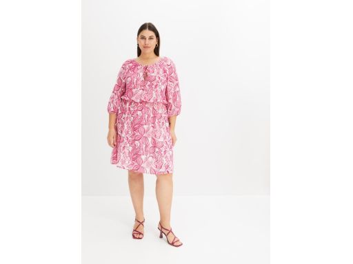 B.P.C sukienka wzorzysta biała w różowe wzory ^42