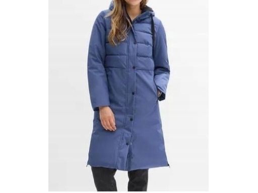 B.P.C płaszcz pikowany niebieski indygo z kapturem r.50