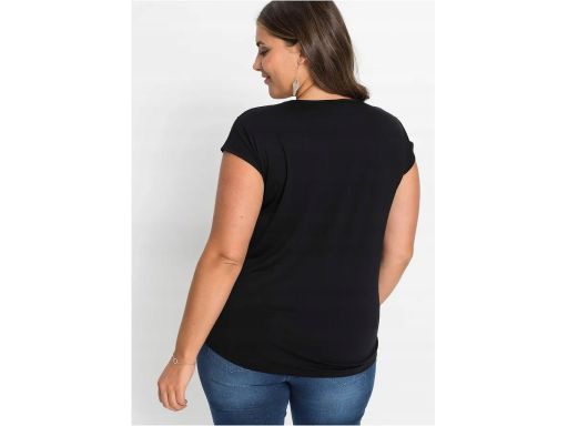 B.P.C bluzka czarna z koronką i z zamkiem 44/46.