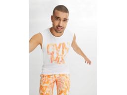 B.P.C top biały męski z nadrukiem r.M