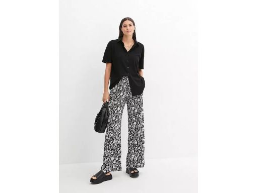 B.P.C szerokie spodnie czarne we wzory r.44