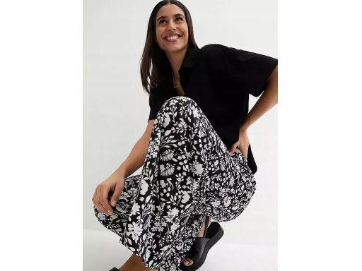 B.P.C szerokie spodnie czarne we wzory r.44