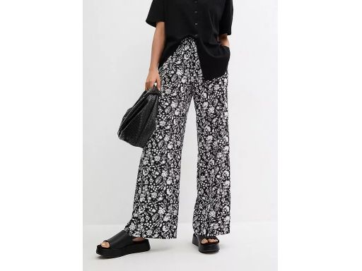 B.P.C szerokie spodnie czarne we wzory r.44