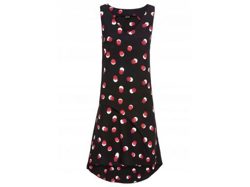 B.P.C sukienka asymetryczna dwuwarstwowa w grochy 42