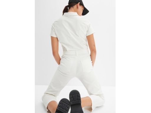 B.P.C kombinezon śmietankowy jeansowy z kołnierzykiem r.40