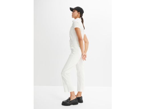 B.P.C kombinezon śmietankowy jeansowy z kołnierzykiem r.40