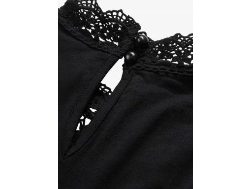 B.P.C top czarny z koronką ^32/34