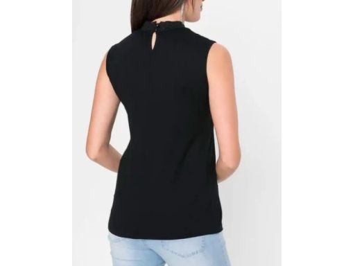 B.P.C top czarny z koronką ^32/34