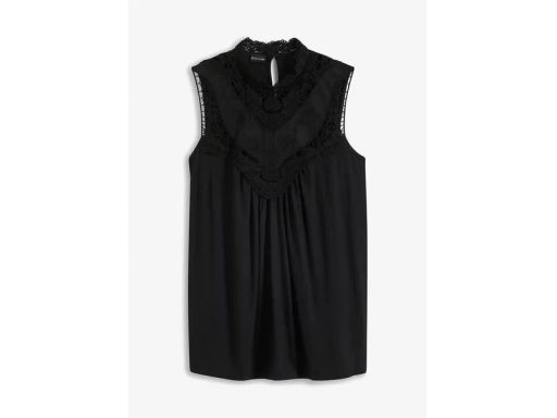B.P.C top czarny z koronką ^32/34