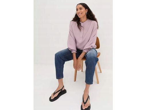 B.P.C bluzka koszulowa krepowana wrzosowa r.40