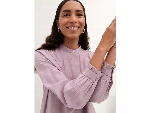 B.P.C bluzka koszulowa krepowana wrzosowa r.40