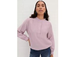 B.P.C bluzka koszulowa krepowana wrzosowa r.40