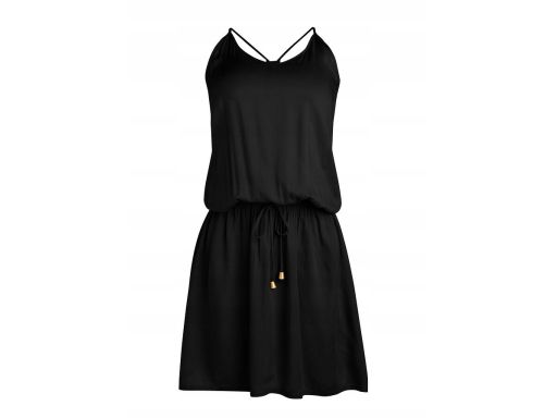 B.P.C sukienka czarna plażowa z wiskozy ^36