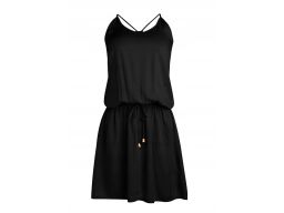 B.P.C sukienka czarna plażowa z wiskozy ^36