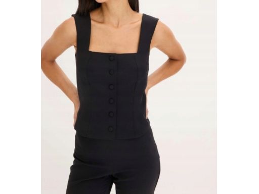 B.P.C bluzka kamizelkowa żakietowa czarna 52.