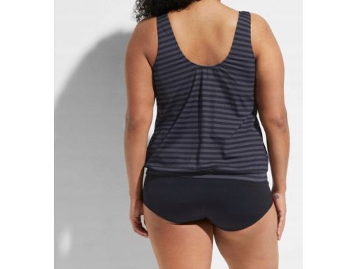 B.P.C tankini czarno-szare w paseczki z szortami 42.