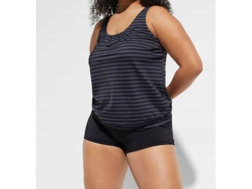 B.P.C tankini czarno-szare w paseczki z szortami 42.