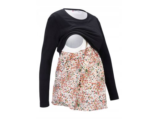 B.P.C sweter ciążowy i do karmienia z koszulową wstawką r.40/42