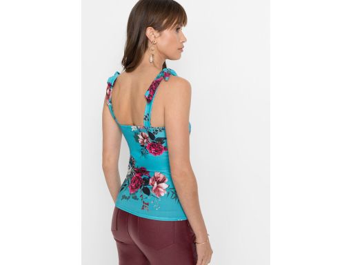 B.P.C turkusowy top w kwiaty ^36/38