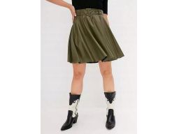 B.P.C spódnica eko skóra oliwkowa z paskiem r.50