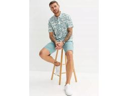B.P.C koszula męska z krótkim rękawem we wzory r.43/44