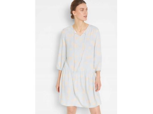 B.P.C sukienka z wiskozy błękitna w morelowe wzory 46.