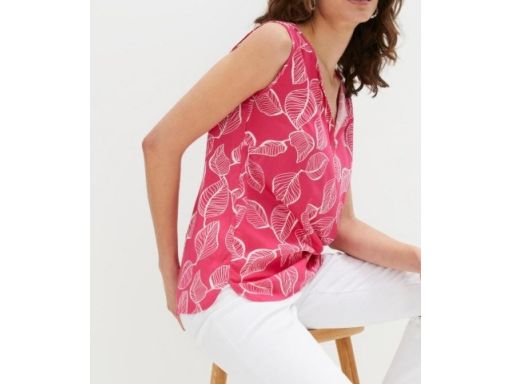 B.P.C top wzorzysty letni w liście r.38