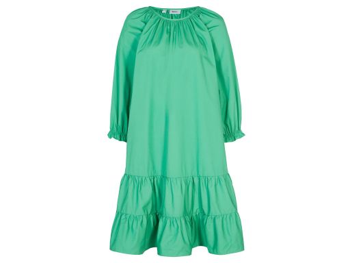 B.P.C bawełniana sukienka zielona z falbanami 50.