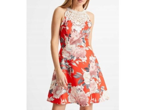 B.P.C sukienka w kwiaty z koronką r.36/38