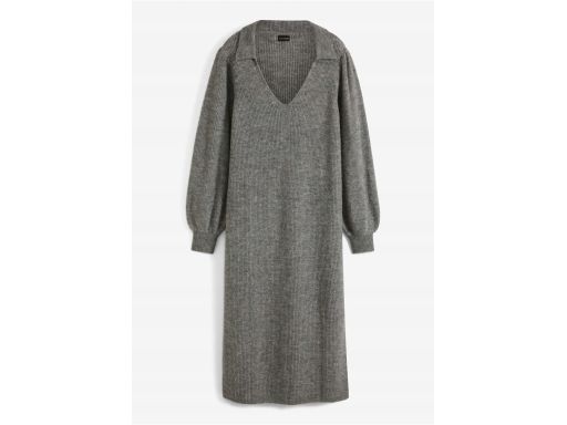B.P.C szara dzianinowa sukienka kołnierzyk 48/50.