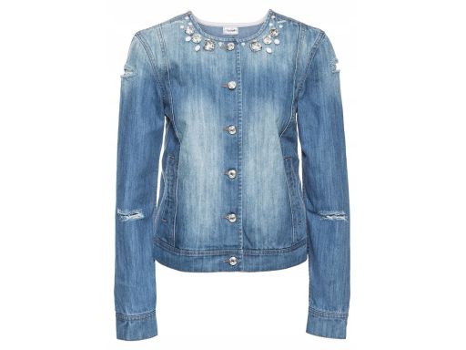 AE8966 kurtka jeansowa z kamieniami r.36
