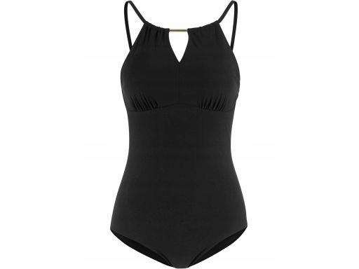 B.P.C modelujący kostium kąpielowy czarny eksluzywny z złotym dodatkie