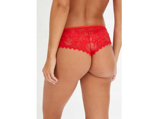 B.P.C stringi z koronki czerwone z wiązaniem na biodrach 40/42.