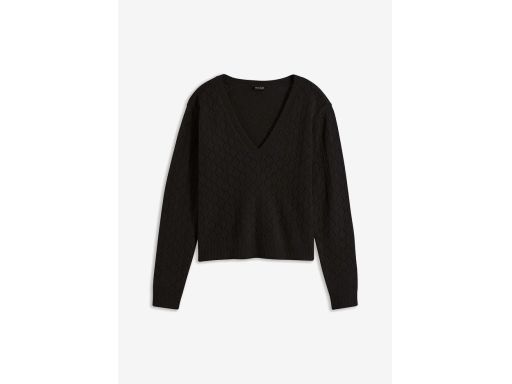 B.P.C sweter czarny z ażurowym wzorem r.40/42