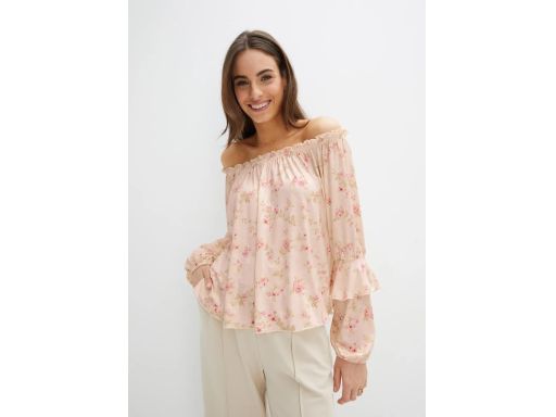B.P.C bluzka carmen długi rękaw z nadrukiem ^32/34