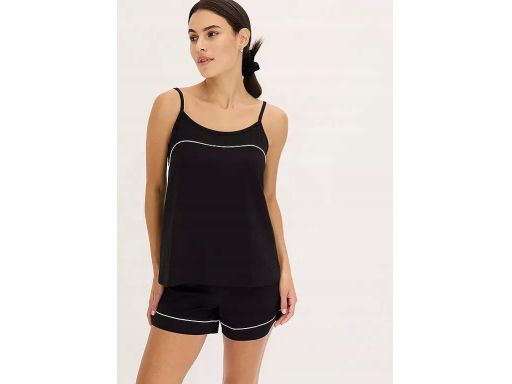 B.P.C top czarny na cienkie ramiączka bawełniany ^52/54