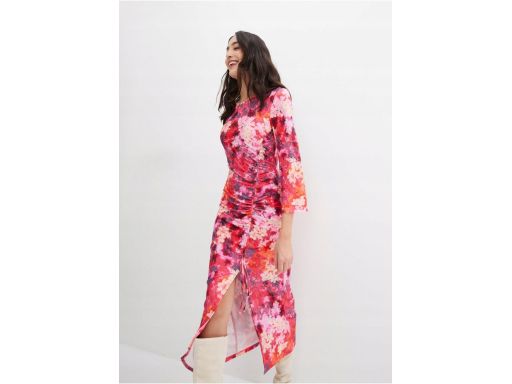 B.P.C długa sukienka shirtowa w kolorowe kwiaty 36/38.
