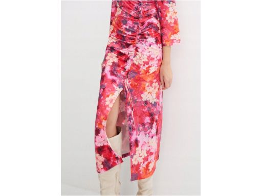 B.P.C długa sukienka shirtowa w kolorowe kwiaty 36/38.