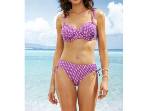 B.P.C figi bikini fioletowe w groszki r.42